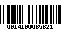 Código de Barras 0014100085621