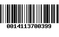 Código de Barras 0014113700399