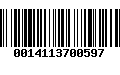 Código de Barras 0014113700597