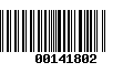 Código de Barras 00141802