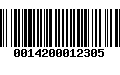 Código de Barras 0014200012305