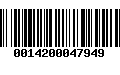 Código de Barras 0014200047949