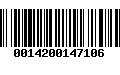 Código de Barras 0014200147106