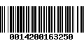 Código de Barras 0014200163250