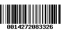 Código de Barras 0014272083326