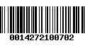 Código de Barras 0014272100702