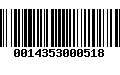 Código de Barras 0014353000518