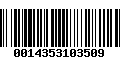 Código de Barras 0014353103509