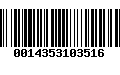 Código de Barras 0014353103516