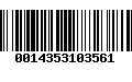 Código de Barras 0014353103561