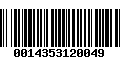 Código de Barras 0014353120049