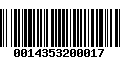 Código de Barras 0014353200017