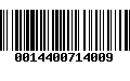 Código de Barras 0014400714009