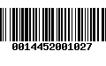 Código de Barras 0014452001027