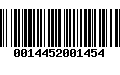 Código de Barras 0014452001454