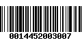 Código de Barras 0014452003007