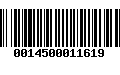 Código de Barras 0014500011619