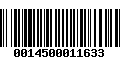 Código de Barras 0014500011633