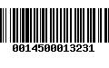 Código de Barras 0014500013231