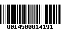 Código de Barras 0014500014191