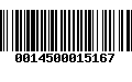 Código de Barras 0014500015167