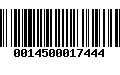 Código de Barras 0014500017444