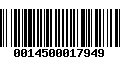 Código de Barras 0014500017949