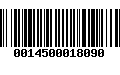 Código de Barras 0014500018090