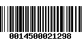 Código de Barras 0014500021298