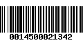 Código de Barras 0014500021342