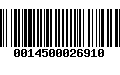 Código de Barras 0014500026910