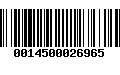 Código de Barras 0014500026965