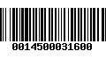 Código de Barras 0014500031600