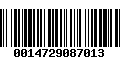 Código de Barras 0014729087013