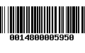 Código de Barras 0014800005950