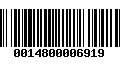 Código de Barras 0014800006919