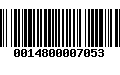 Código de Barras 0014800007053