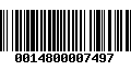 Código de Barras 0014800007497