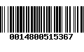 Código de Barras 0014800515367