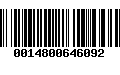 Código de Barras 0014800646092