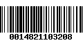 Código de Barras 0014821103208