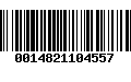 Código de Barras 0014821104557