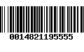 Código de Barras 0014821195555