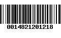 Código de Barras 0014821201218