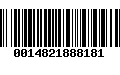 Código de Barras 0014821888181