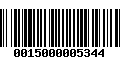 Código de Barras 0015000005344