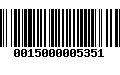 Código de Barras 0015000005351