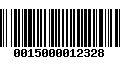 Código de Barras 0015000012328