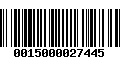 Código de Barras 0015000027445