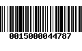 Código de Barras 0015000044787